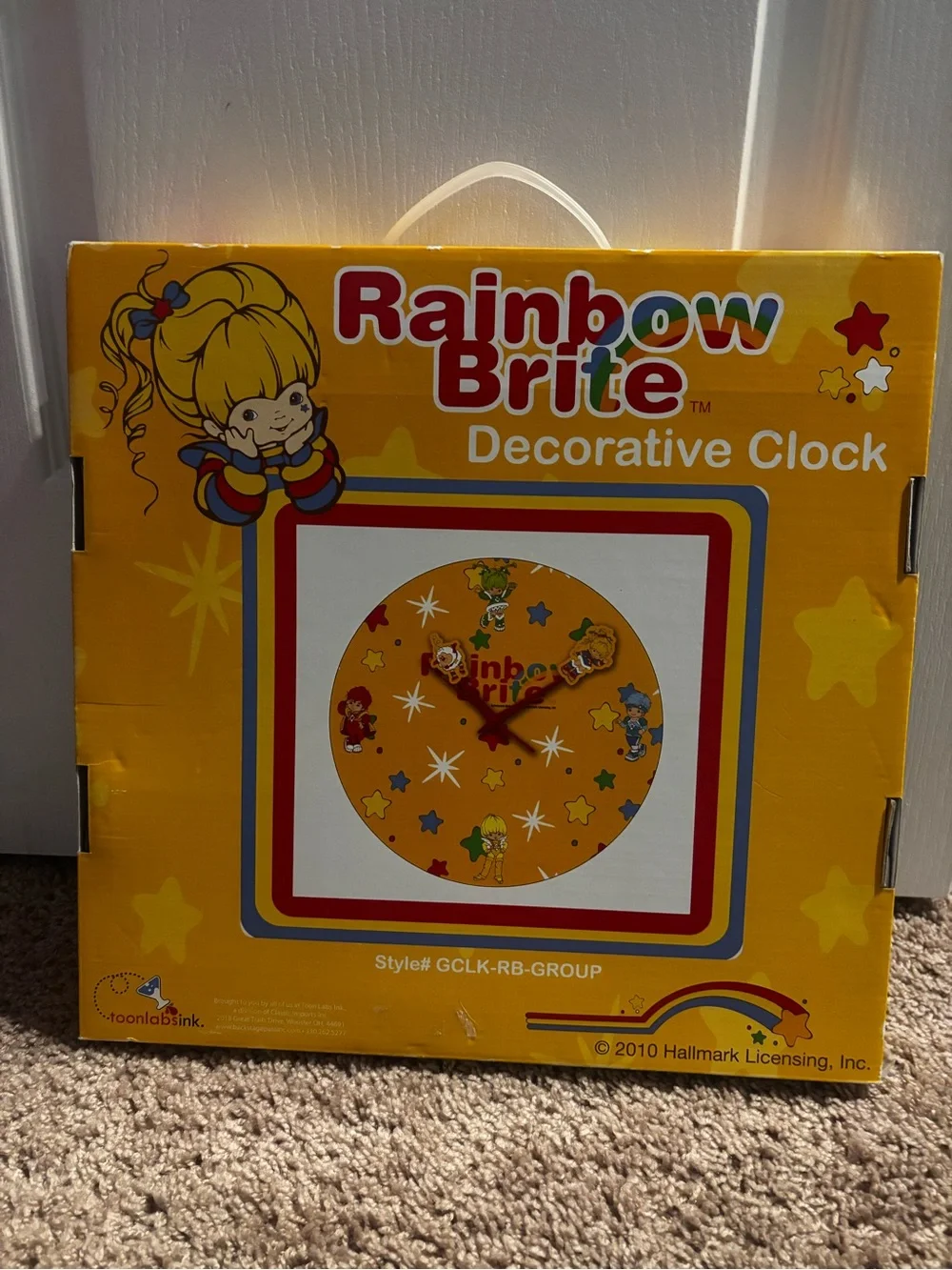 Rainbow Brite Decorative Wall Clock - Yellow. Rare!